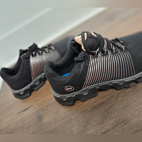 NWOT 🖤 Timberland Pro Powertrain Black & Rose Gold Work Shoe - Picture 7 of 12